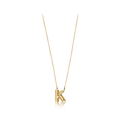 louis vuitton kette buchstabe|LV & Me Necklace, Letter K S00 .